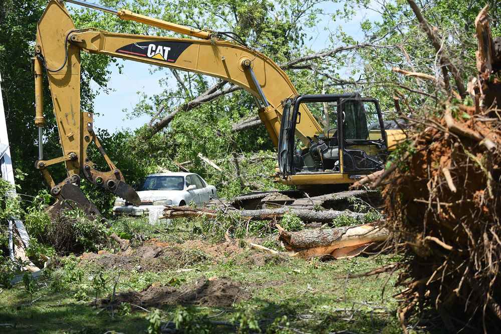 Cleaning up the storm damage